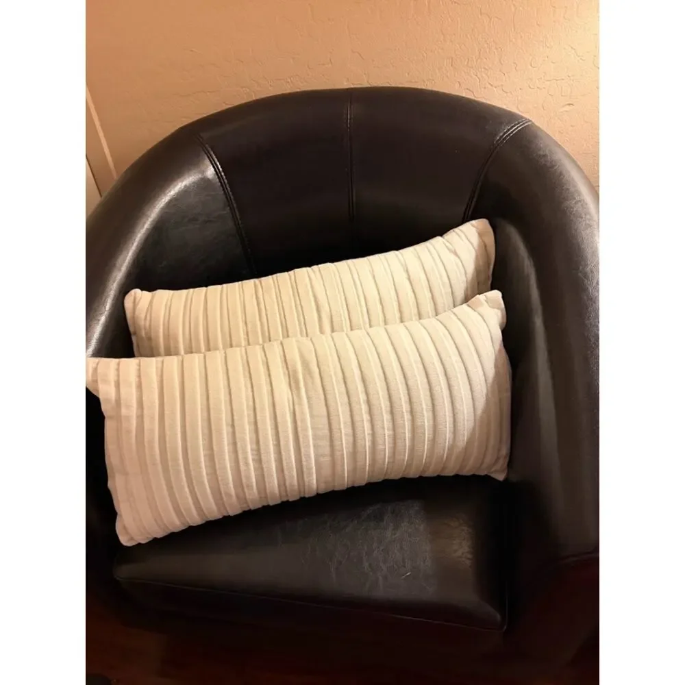 Mud Pie pleated velvet pillows x2